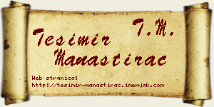Tešimir Manastirac vizit kartica